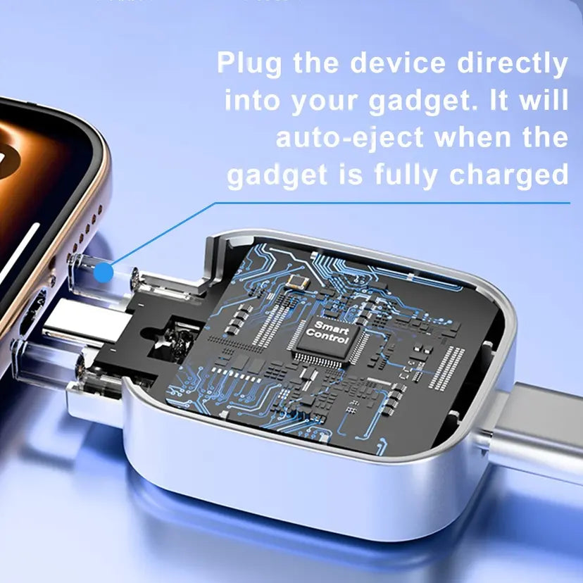 ⚡ USB-C Auto Eject Charging Adapter – Fast, Safe & Hassle-Free Charging