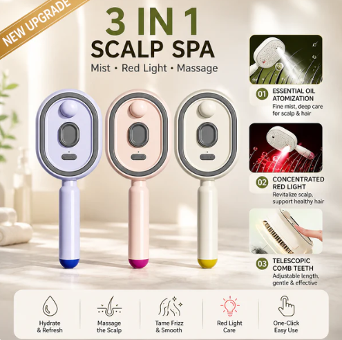 Electric Spray Retractable Air Cushion Comb
